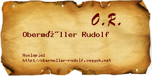Obermüller Rudolf névjegykártya